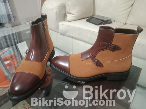 Premium Leather High Top Chelsea Boots (NEW)